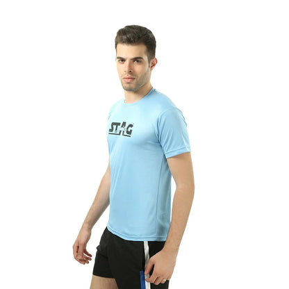 Round Neck T-Shirt Sky Blue | Stag Global