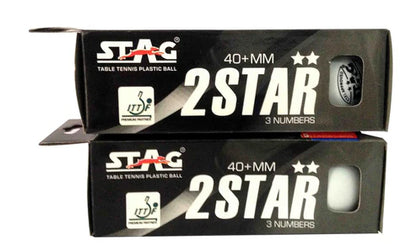2 Star Plastic Table Tennis Ball White Available Pack Of 12 ,30, 72, 90 | Stag Global