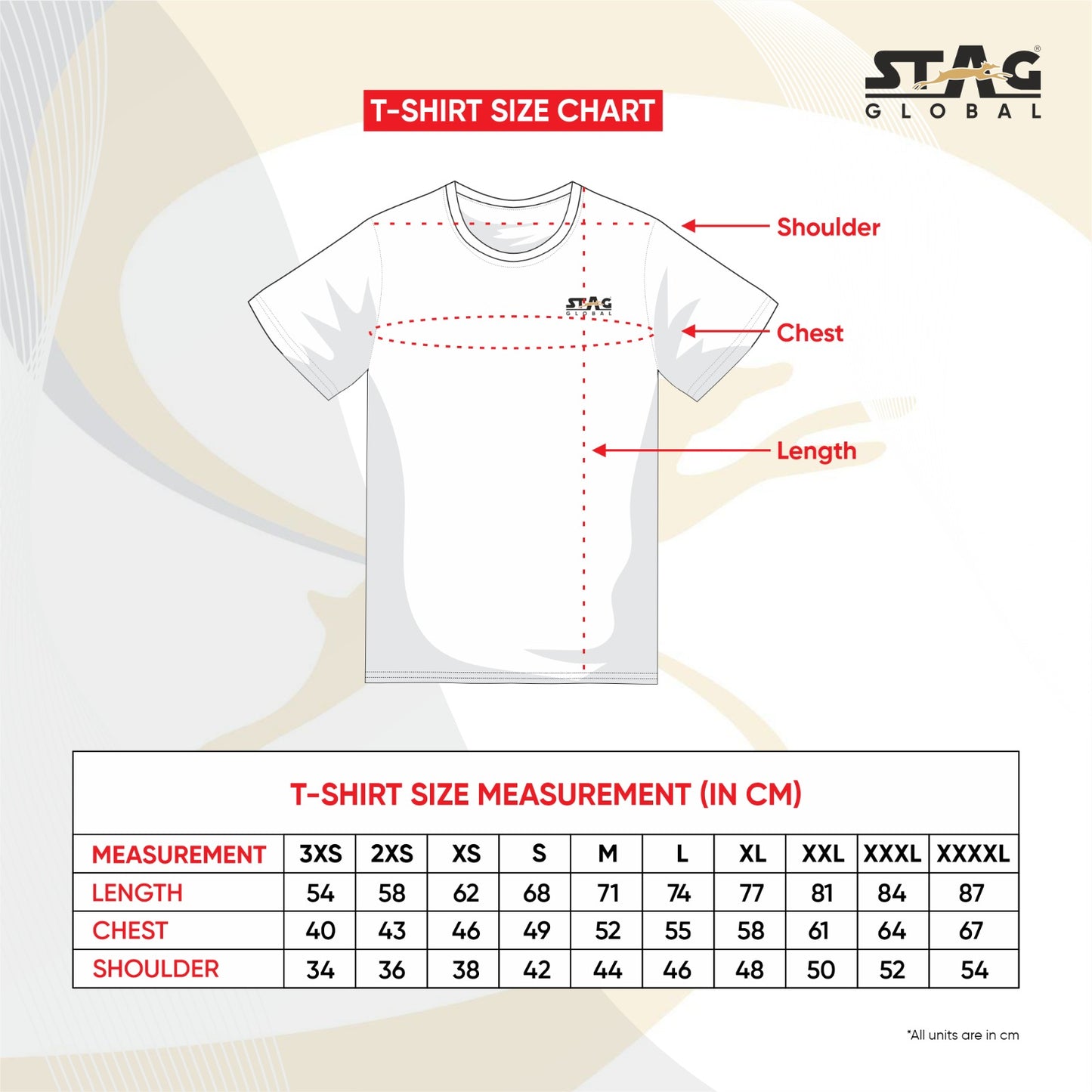 STAG GLOBAL Round Neck Men's Solid Athletic fit T-Shirt | Solid Sportswear for Active & Casual Use