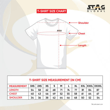 STAG GLOBAL Round Neck Men's Solid Athletic fit T-Shirt | Solid Sportswear for Active & Casual Use